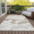 3' X 5' Ivory Beige And Brown Abstract Washable Indoor Outdoor Area Rug