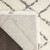 4' X 6' Ivory and Gray Geometric Shag Area Rug