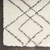 4' X 6' Ivory and Gray Geometric Shag Area Rug