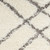 4' X 6' Ivory and Gray Geometric Shag Area Rug