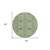 8' Artichoke Green And Fern Green Round Medallion Washable Indoor Outdoor Area Rug
