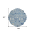 8' Denim Blue Ivory And Beige Round Oriental Washable Indoor Outdoor Area Rug