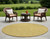 8' Round Gold Round Geometric Washable Non Skid Indoor Outdoor Area Rug