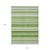 10' X 14' Artichoke Green Striped Washable Indoor Outdoor Area Rug