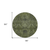 8' Olive Green And Charcoal Round Damask Washable Indoor Outdoor Area Rug