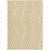 8' X 10' Gold and White Geometric Washable Non Skid Indoor Outdoor Area Rug