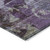 8' X 10' Purple and Green Floral Washable Non Skid Indoor Outdoor Area Rug
