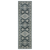 8' Blue And Gray Medallion Runner Rug