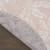 8' Pink and Ivory Floral Distressed Round Rug