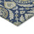 3' X 5' Navy Blue Gold And Beige Floral Washable Indoor Outdoor Area Rug