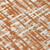 8' Terra Cotta Tan And Ivory Round Abstract Washable Indoor Outdoor Area Rug