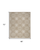 4' X 6' Taupe and Ivory Floral Non Skid Area Rug