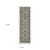 8' Beige And Blue Oriental Runner Rug With Fringe