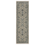 8' Beige And Blue Oriental Runner Rug With Fringe