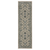 8' Beige And Blue Oriental Runner Rug With Fringe