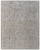 7' X 10' Ivory Taupe and Blue Abstract Power Loom Worn Faded Area Rug With Fringe