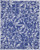 8' X 10' Ivory and Navy Blue Floral Distressed Non Skid Area Rug