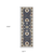 8' Blue And Ivory Floral Runner Rug With Fringe