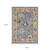 7' X 10' Blue Ivory And Yellow Oriental Area Rug With Fringe