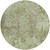 8' Artichoke Green And Fern Green Round Floral Washable Indoor Outdoor Area Rug