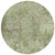 8' Artichoke Green And Fern Green Round Floral Washable Indoor Outdoor Area Rug
