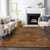 5' X 8' Terra Cotta Copper And Beige Geometric Washable Indoor Outdoor Area Rug