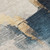 8' Taupe Black And Blue Round Abstract Washable Indoor Outdoor Area Rug
