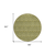 8' Round Green Round Damask Washable Non Skid Indoor Outdoor Area Rug
