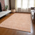 8' X 10' Peach And Ivory Floral Washable Indoor Outdoor Area Rug