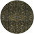 8' Charcoal Round Medallion Washable Indoor Outdoor Area Rug