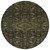 8' Charcoal Round Medallion Washable Indoor Outdoor Area Rug
