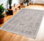 4' X 6' Tan and Gray Oriental Hand Woven Distressed Area Rug With Fringe