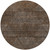 8' Brown And Taupe Round Geometric Washable Indoor Outdoor Area Rug