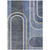 10' X 14' Blue and Black Abstract Washable Indoor Outdoor Area Rug