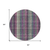 8' Plum Eggplant And Gray Round Plaid Washable Indoor Outdoor Area Rug