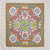 88" X 84" Green Red And White Floral Cotton Hanging Tapestry