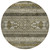 8' Taupe Beige And Ivory Round Southwestern Washable Indoor Outdoor Area Rug