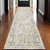 10' Ivory And Blue Oriental Hand Tufted Runner Rug