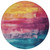 8' Merlot And Blush Round Abstract Washable Indoor Outdoor Area Rug