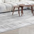 5' X 8' Gray and Ivory Geometric Distressed Area Rug