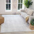 5' X 8' Gray and Ivory Geometric Distressed Area Rug