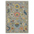 7' X 10' Gray Yellow And Blue Oriental Area Rug With Fringe