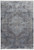 5' X 7' Gray and Silver Abstract Power Loom Worn Faded Area Rug