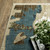 7' X 10' Beige Brown And Blue Abstract Area Rug