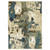 7' X 10' Beige Brown And Blue Abstract Area Rug