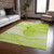10' X 14' Green Abstract Washable Non Skid Indoor Outdoor Area Rug