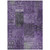8' X 10' Eggplant Purple And Charcoal Patchwork Washable Indoor Outdoor Area Rug