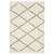 5' X 8' Gray Ivory And Tan Diamond Shag Area Rug With Fringe