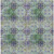 9' X 12' Purple and Green Floral Medallion Washable Non Skid Indoor Outdoor Area Rug