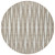 8' Taupe Beige And Ivory Round Geometric Washable Indoor Outdoor Area Rug